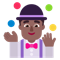 Man Juggling- Medium-Dark Skin Tone emoji on Microsoft